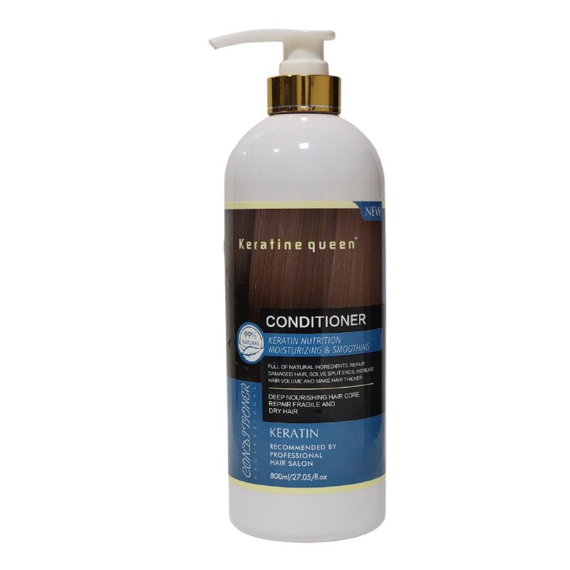 ACONDICIONADOR DE QUERATINA HIDRATANTE REPARA EL CABELLO FRAGIL KERATINE QUEEN 800ML