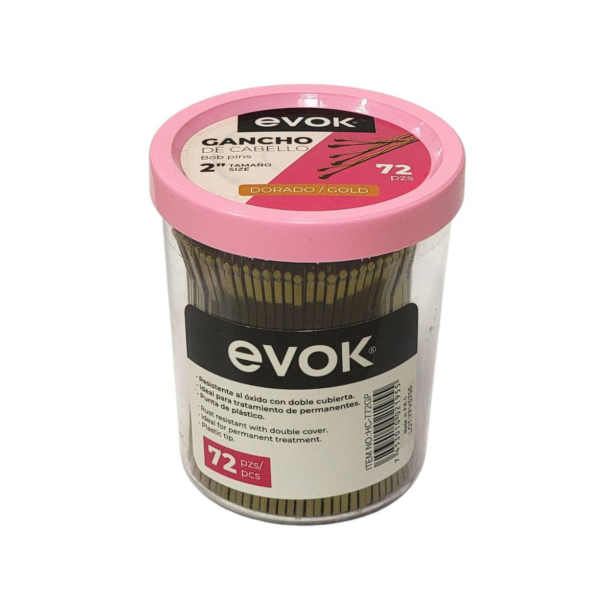 GANCHOS ANDINOS PARA EL CABELLO 72PCS EVOK 6CM
