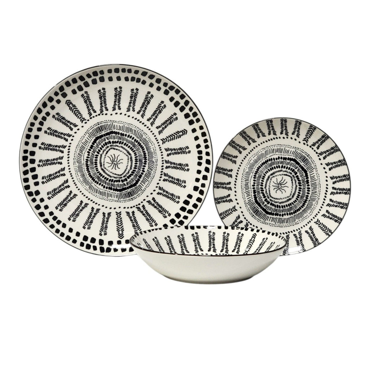 JUEGO DE PLATOS VAJILLA EN COLOR BLANCO 12PCS LIFEART