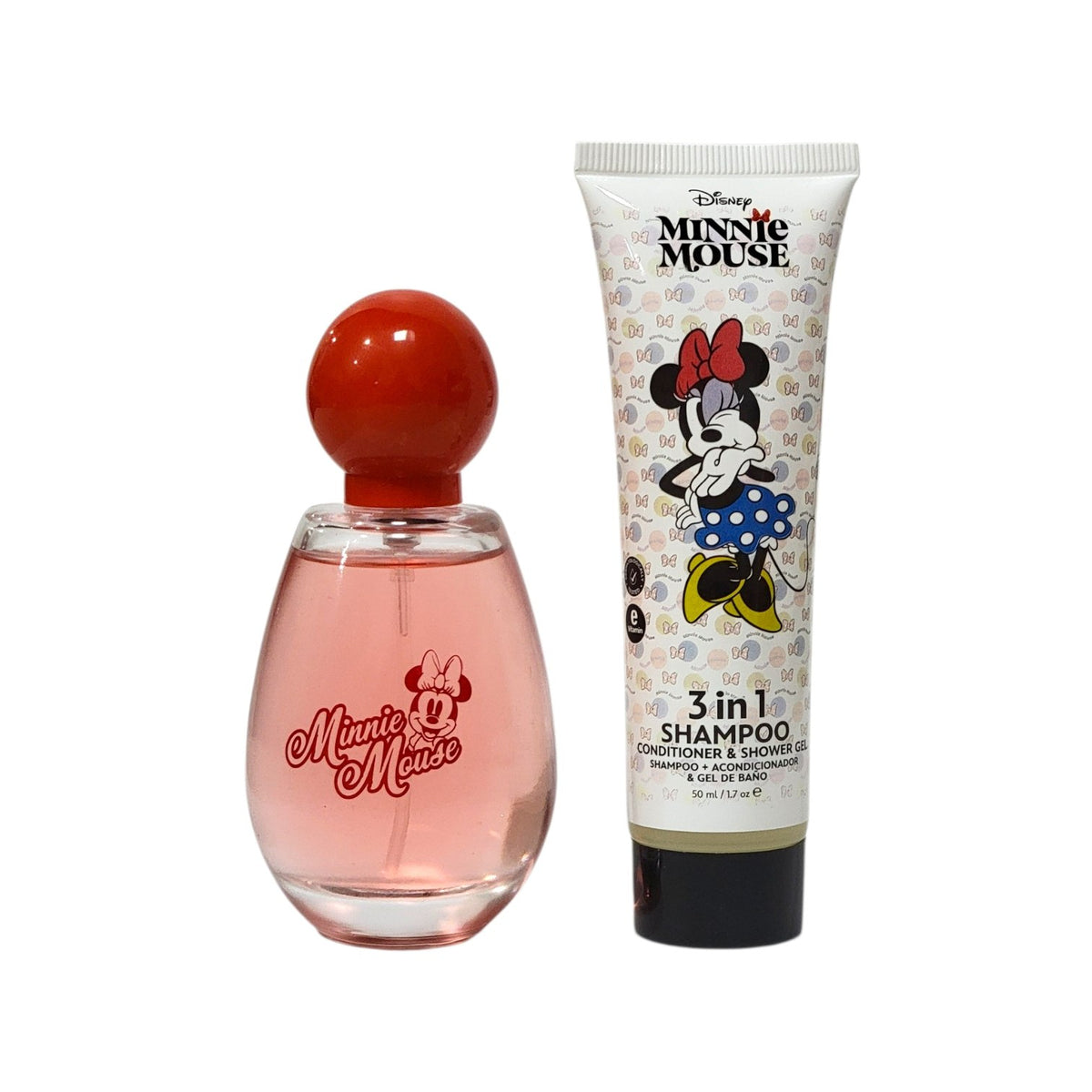 SET DE SHAMPOO 3 EN 1 Y PERFUME DE NIÑA MINNIE MOUSE EDT 50ML X 2PCS (M)