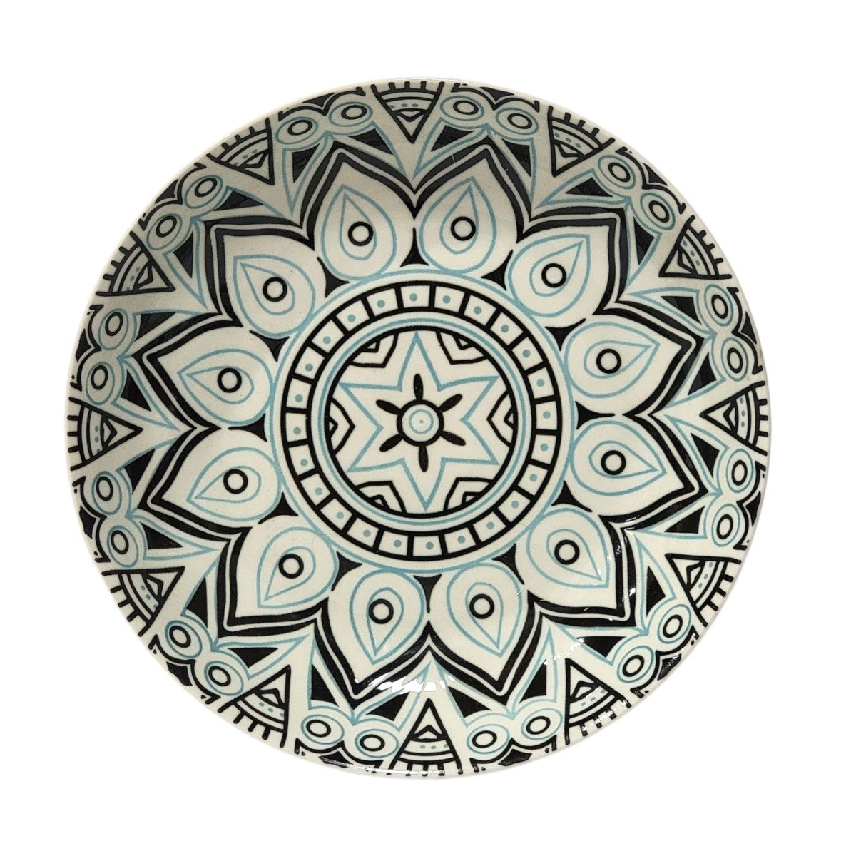 PLATO SEMI HONDO DECORATIVO DE CERÁMICA 20.5CM
