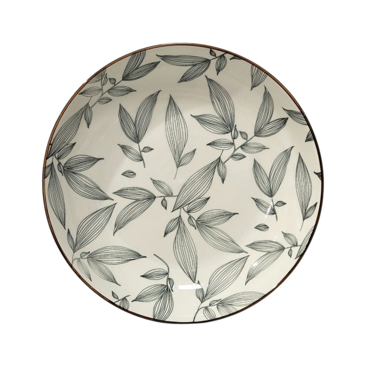PLATO SEMI HONDO DECORATIVO DE CERÁMICA 23CM