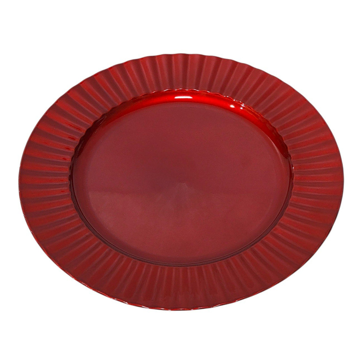 PLATO DE CARGA O DE PRESENTACIÓN DE PLASTICO EN COLOR ROJO MIRÓ 31X31CM