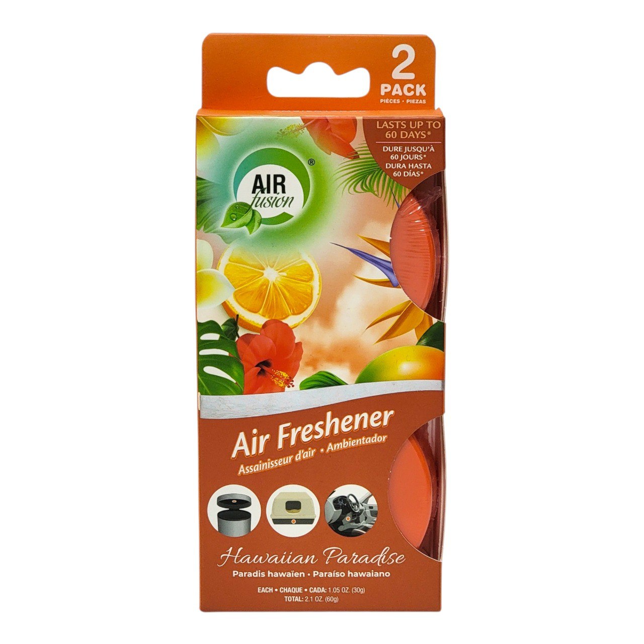 AMBIENTADOR AROMA A PARAISO HAWAIANO AIR FUSION 30G X 2 PCS