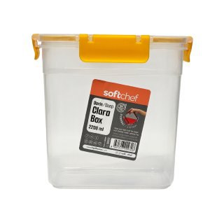 RECIPIENTE ALMACENADOR PARA ALIMENTOS 100% HERMETICO SOFTCHEF 2200ML 13X18X18