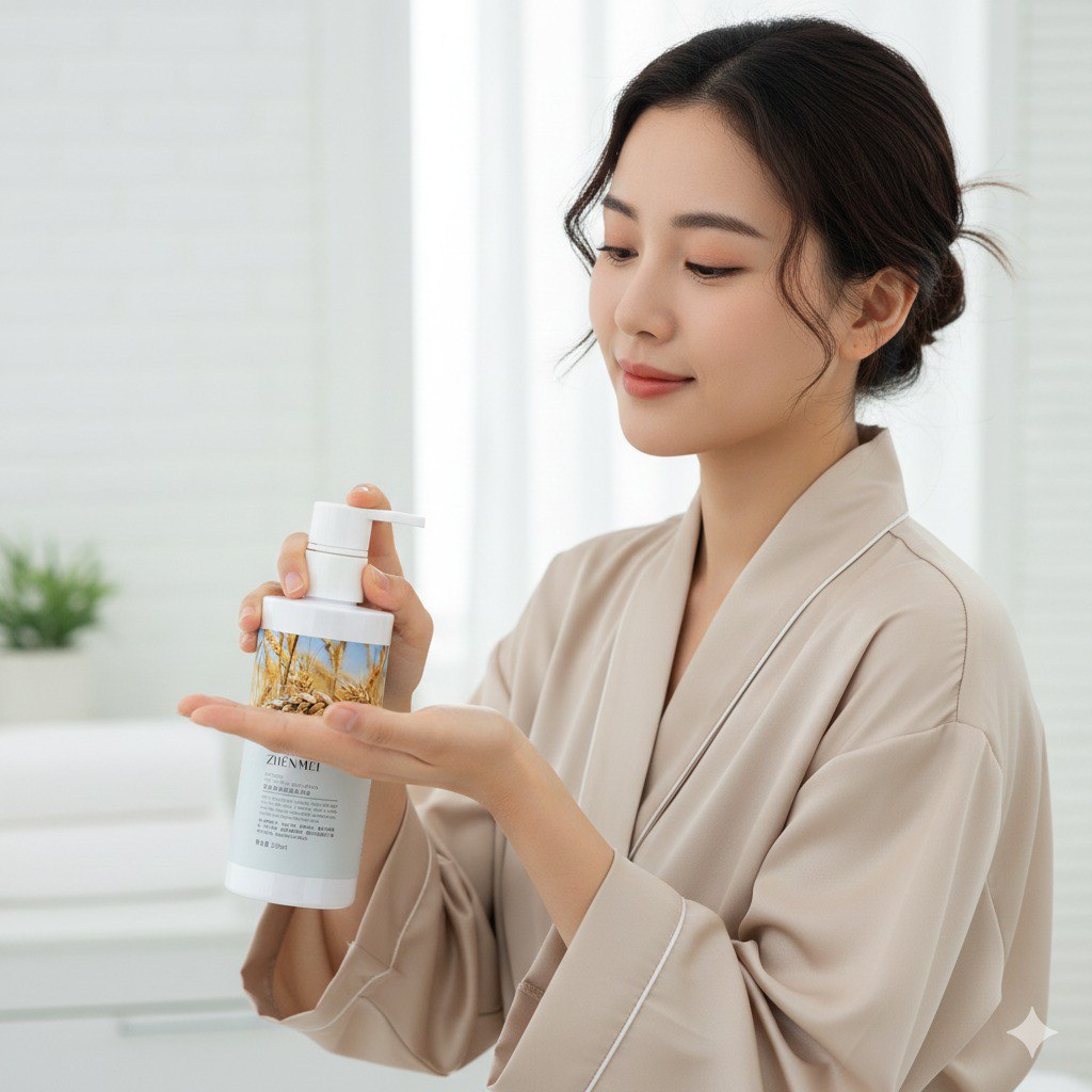CREMA CORPORAL HIDRATANTE DE AVENA REJUVENECEDORA ZHENMEI 250ML