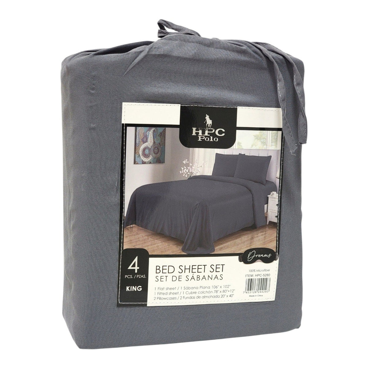 JUEGO DE SABANAS CAMA KING 4PCS HPC POLO
