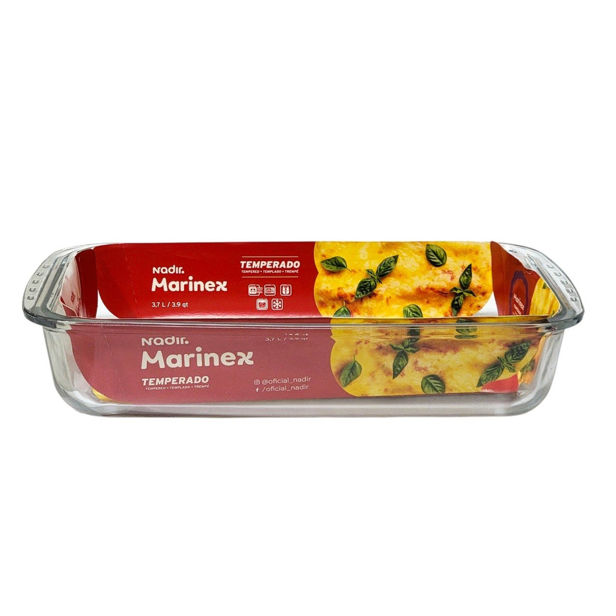 MOLDE PARA HORNEAR DE VIDRIO TEMPLADO MARINEX 36X22X7CM