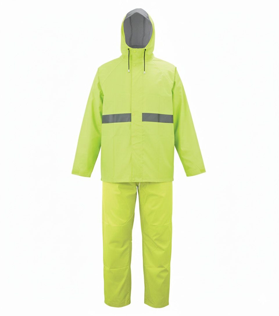 TRAJE DE SEGURIDAD IMPERMEABLE Y REFLECTIVO 2PCS MAX MOTOR