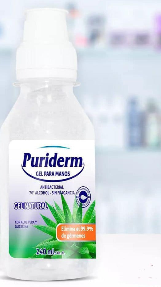 DESINFECTANTE GEL PARA MANOS PURIDERM 120ML
