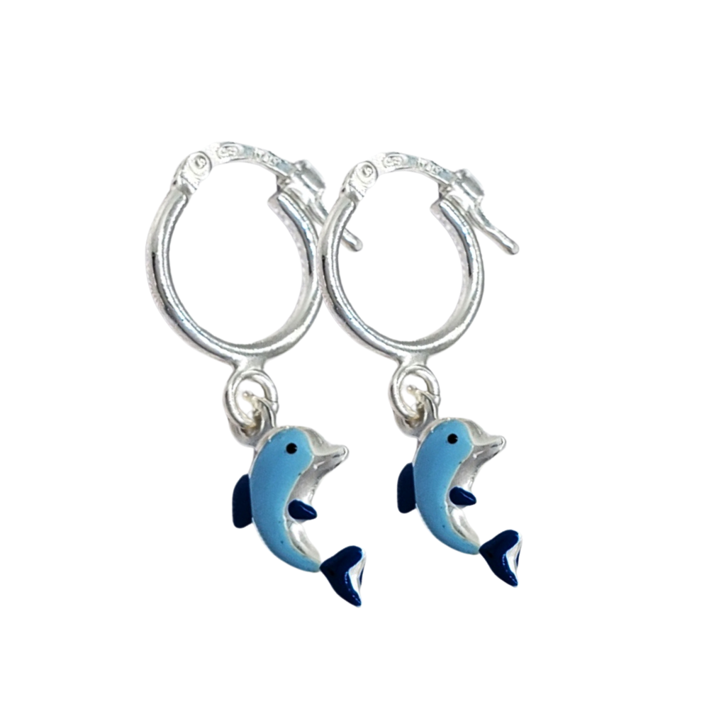 ARGOLLA DE PLATA 9.25 DE DELFINES AZULES