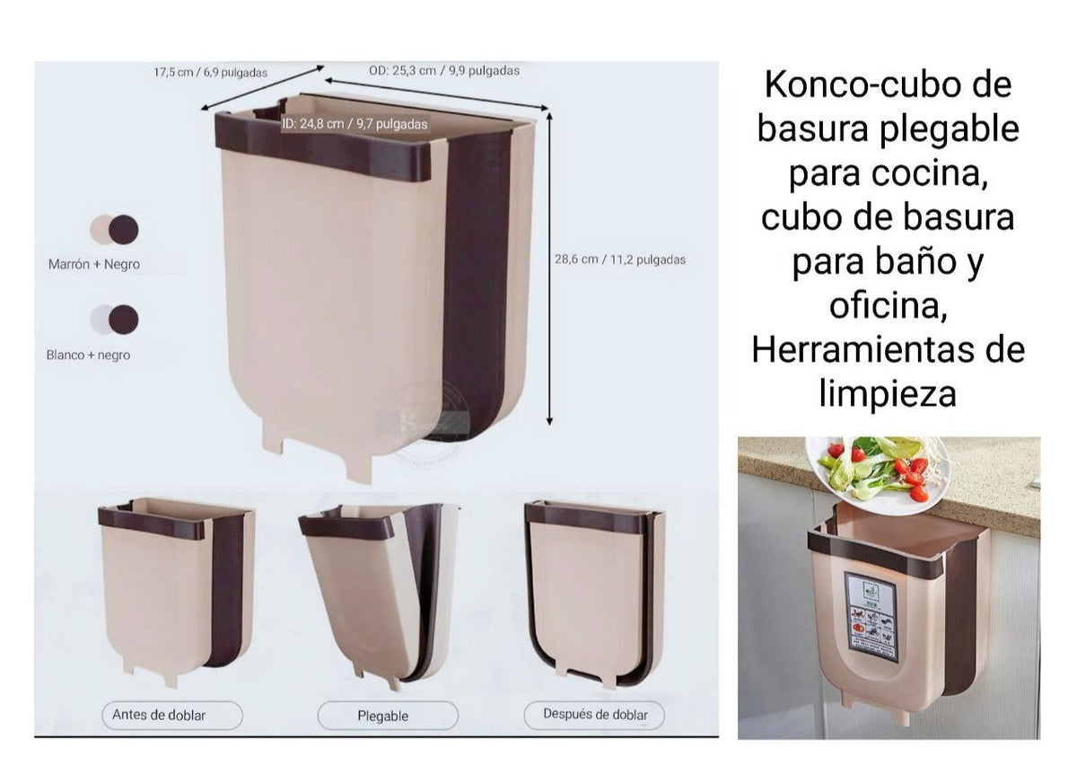 BASURERO MODERNO EXPANDIBLE MINI CUBO DE BASURA PARA COCINA