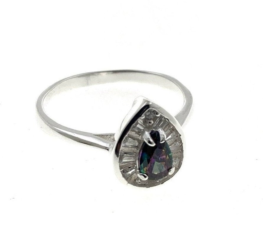 PANI1494 ANILLO GOTA TORNASOL, PLATA 925