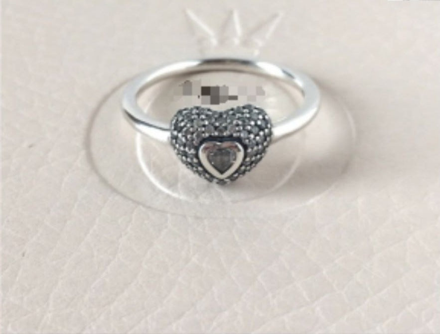 PANI1600 ANILLO PIEDRA DE CORAZON PANDORA, PLATA 925