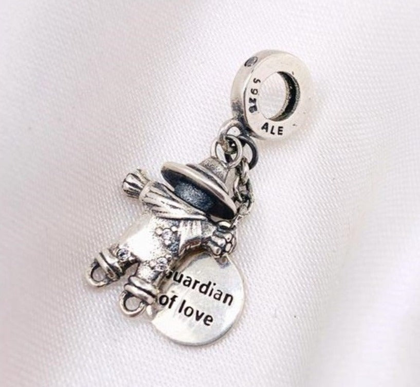 PCHARM498 COLGANTE ESPANTAPAJAROS CON FRASE GUARDIAN DEL AMOR SAN VALENTIN