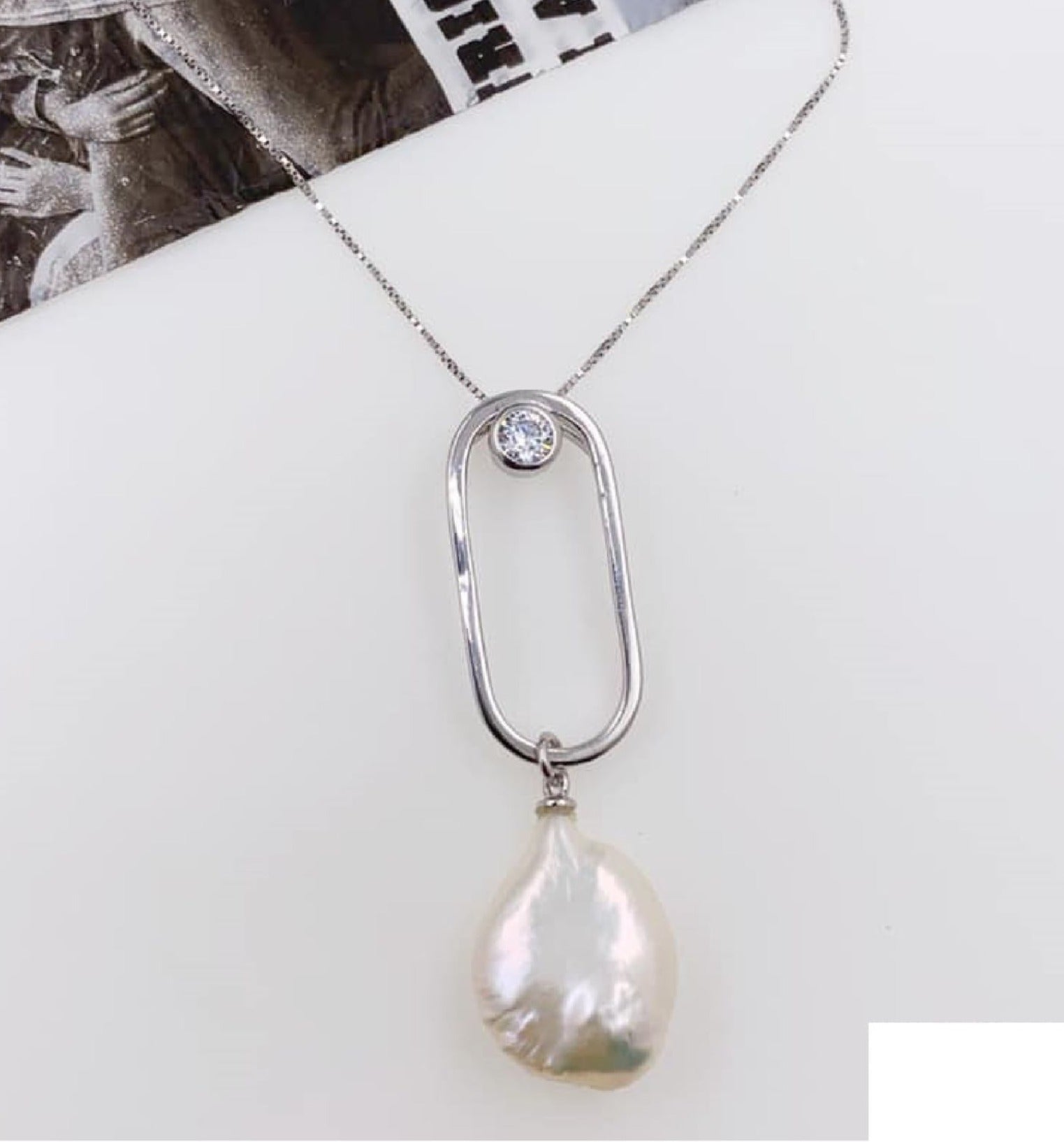 PDIJE1152 COLLAR DE PERLA PLATA 925