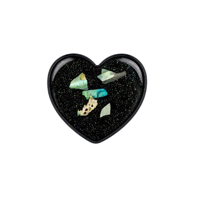 SOPORTE PARA CELULAR DE CORAZÓN NEGRO 5.2X5.4CM