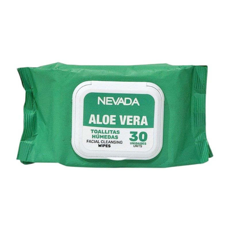 TOALLITAS HUMEDAS FACIALES DE ALOE VERA NEVADA 30UND
