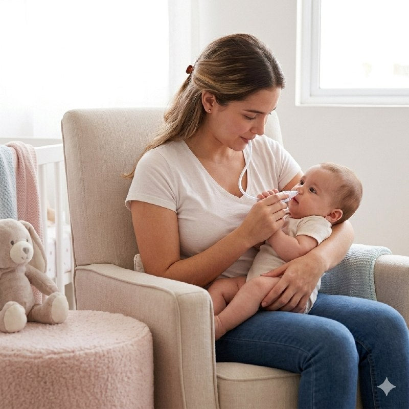 ASPIRADOR NASAL PARA BEBES QUE ELIMINA SUAVEMENTE LA MUCOSIDAD GENIAL 11CM