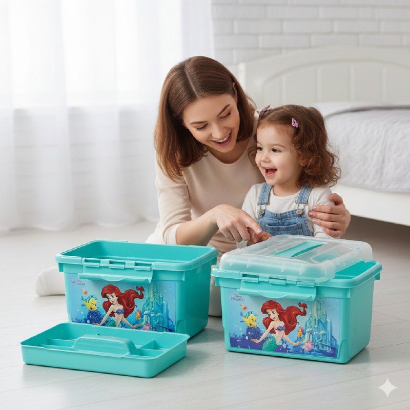 ORGANIZADOR CAJA DE ALMACENAMIENTO ORGANIZADORA PARA NIÑAS DE PRINCESAS 19X22X32CM