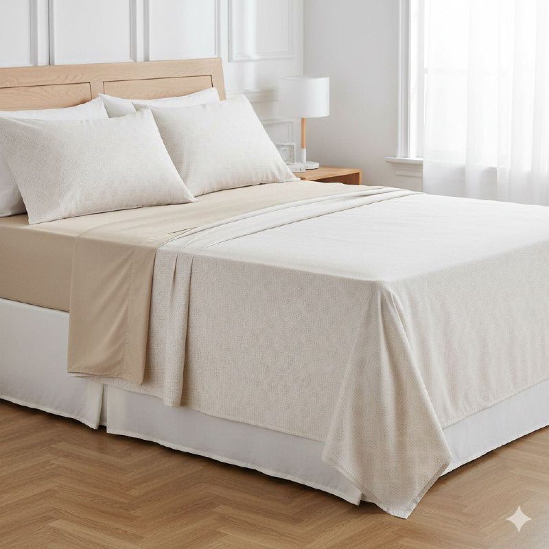 JUEGO DE SABANAS CAMERA DE 4 PIEZAS UNIPERSONAL BENELI HOME, 30 ESTILOS