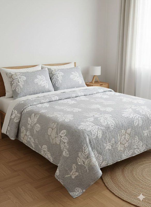 JUEGO DE SABANAS CAMERA EDREDON REVERSIBLE DE 3PCS QUEEN BENELI HOME