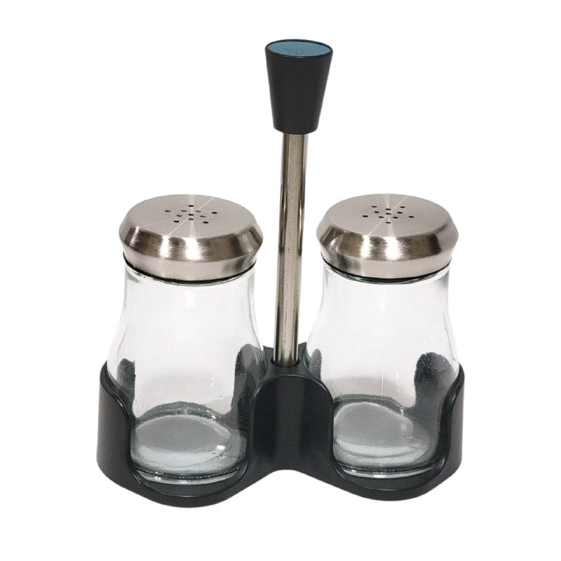ORGANIZADOR DE ESPECIAS CONDIMENTOS ELEGANTE DE ACERO INOXIDABLE Y VIDRIO