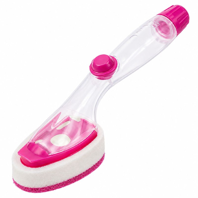 CEPILLO Y ESPONJA LIMPIADORA CON DEPOSITO DE DETERGENTE MULTIUSOS PAREX 31CM