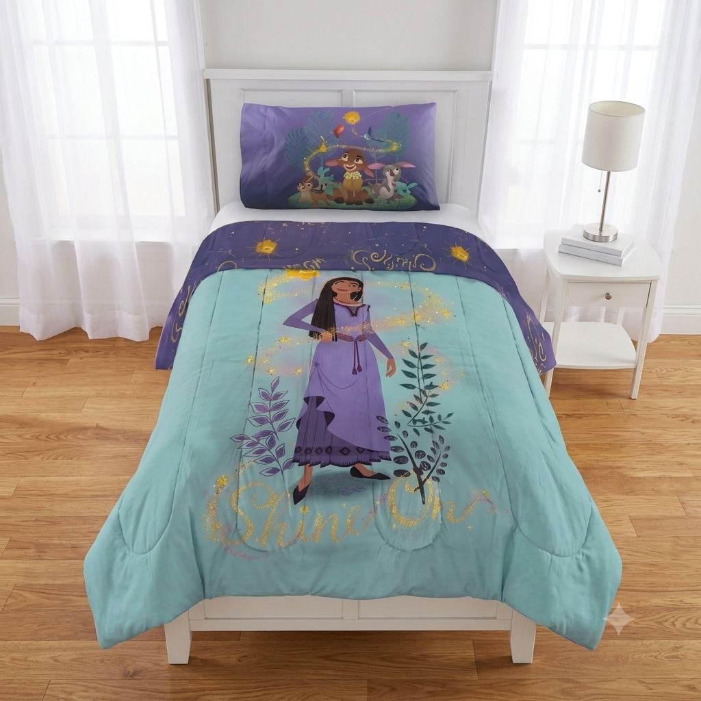 JUEGO DE EDREDON INFANTIL TAMAÑO FULL DE DISNEY WISH 2PCS