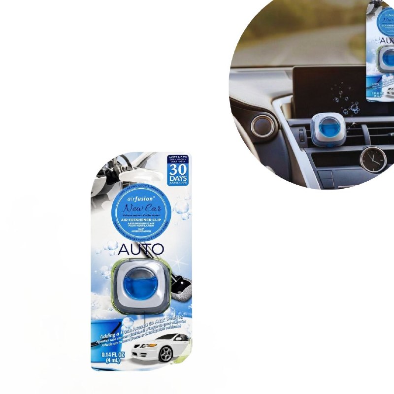 AMBIENTADOR PARA AUTO TIPO CLIP PARA REJILLAS DE VENTILACION CON AROMA A NEW CAR AIR FUSION 4ML