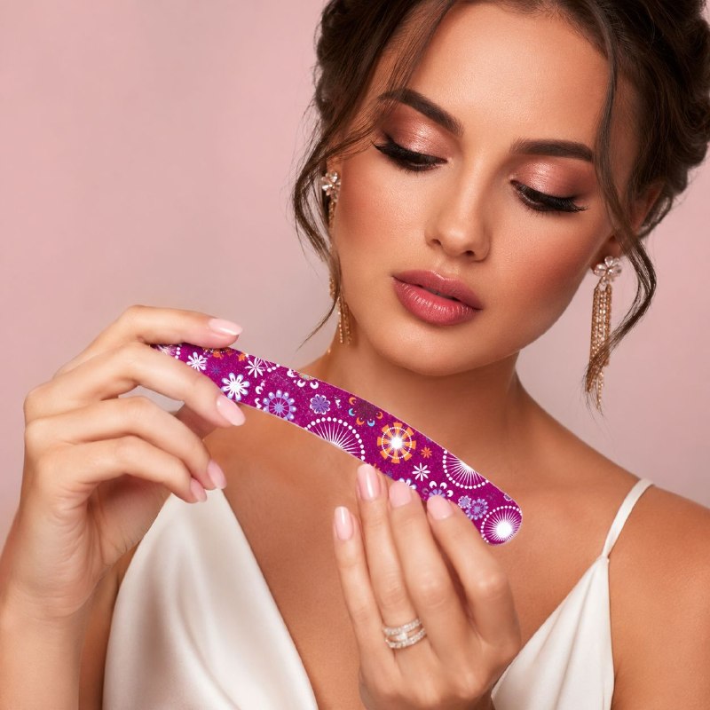 LIMA PARA UÑAS CURVA PARA MANICURA YH BEJA COSMETICS 18CM