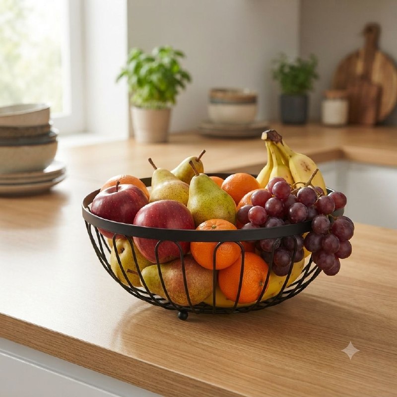 OROGANIZADOR FRUTERO METALICO ELEGANTE 30X17CM