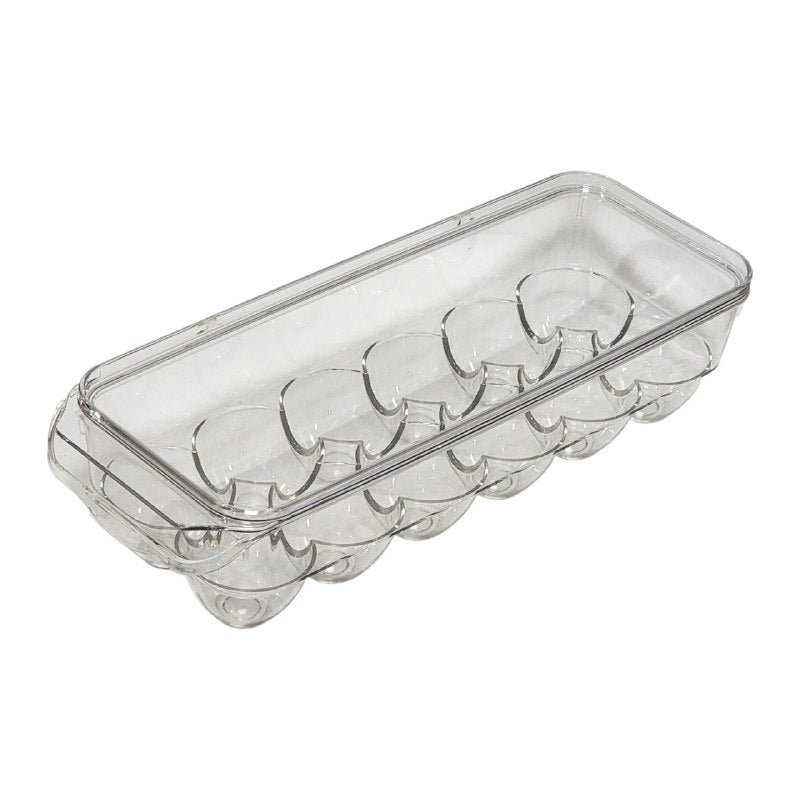 ORGANIZADOR DE HUEVOS TRANSPARENTE HUEVERA PARA 12 HUEVOS 33X12X9CM