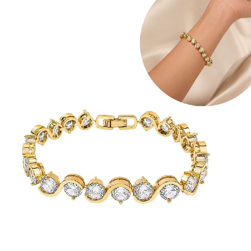 PULSERA DE ENCHAPE PARA DAMA 17CM