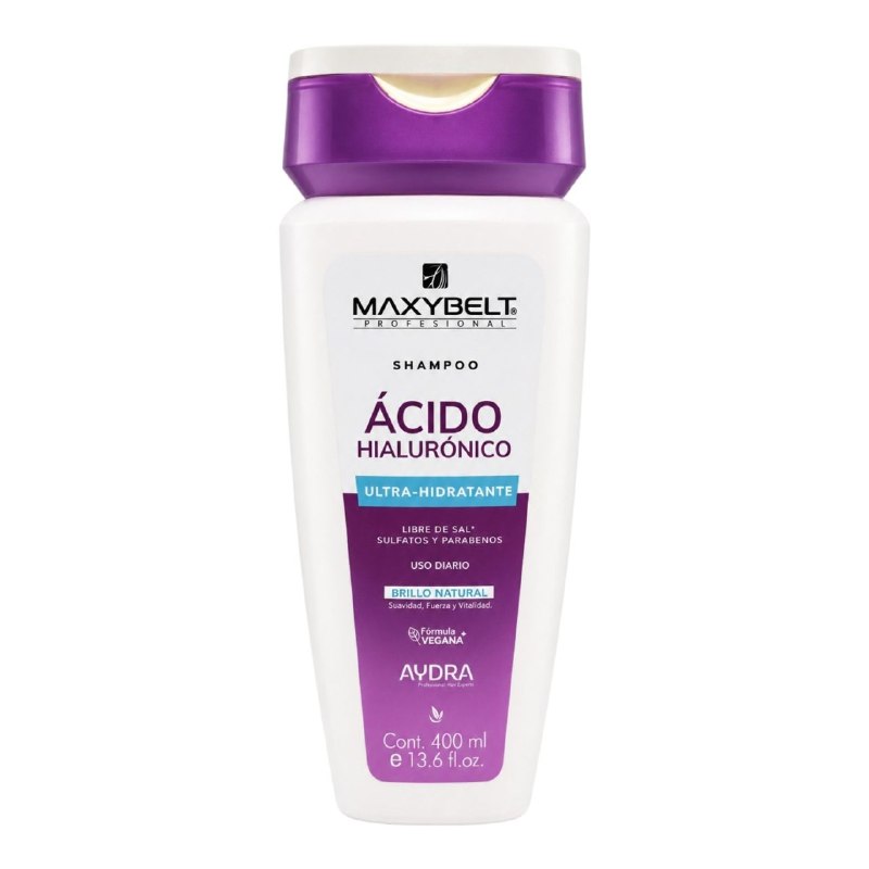 SHAMPOO ULTRA HIDRATANTE ENRIQUECIDO CON ACIDO HIALURONICO MAXYBELT 400ML