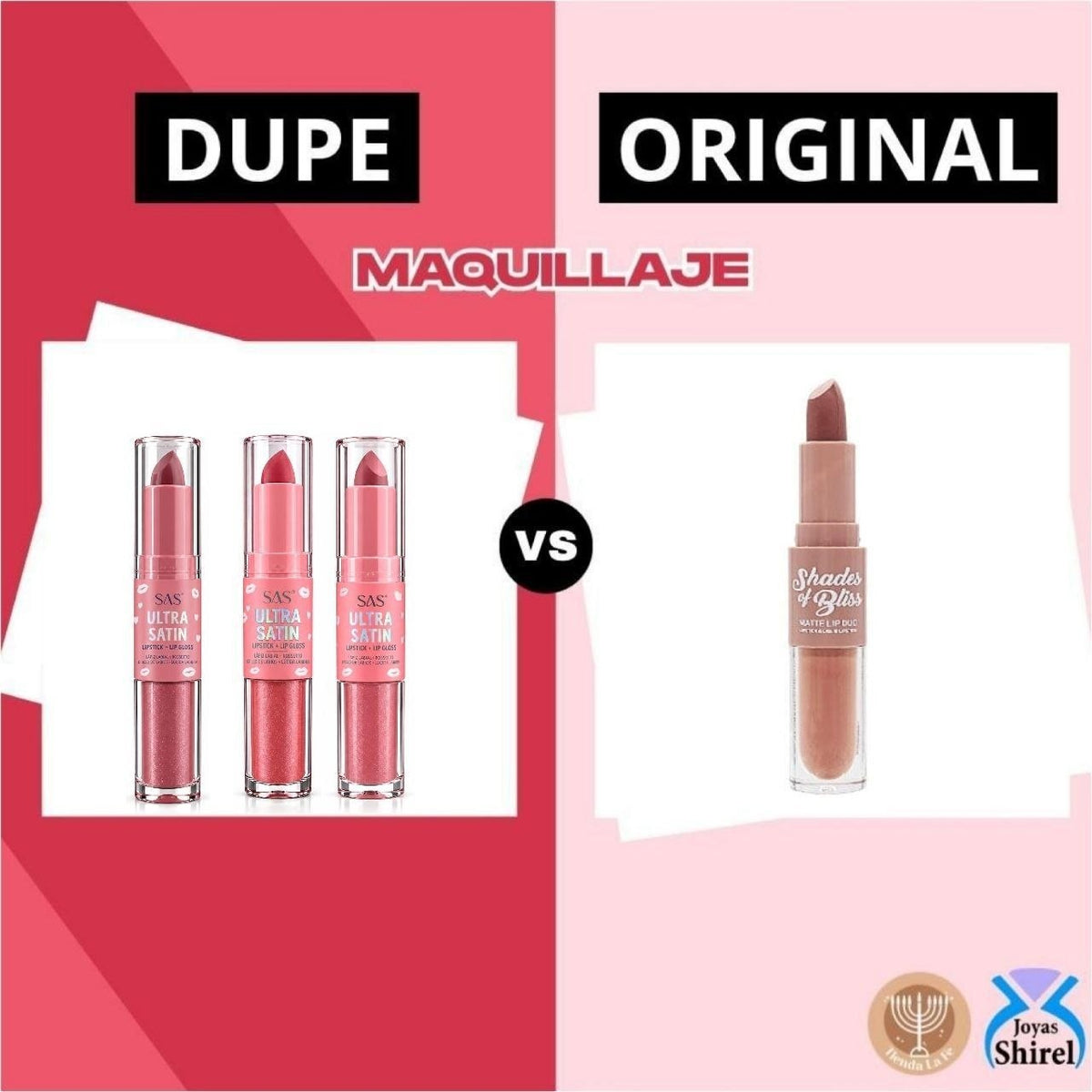 LABIAL Y BRILLO LABIAL 2 EN 1 ACABADO SATINADO ULTRA SATIN ECONÓMICO SAS