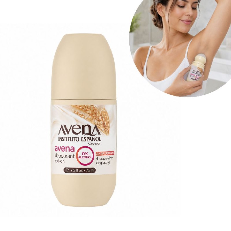 DESODORANTE ROLL-ON ANTITRANSPIRANTE SUAVE DE AVENA NATURAL INSTITUTO ESPAÑOL 75ML