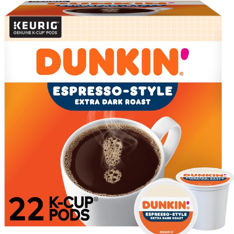 COMIDA CAFE ESTILO EXPRESSO TOSTADO EXTRA OSCURO DUNKIN EN CAPSULAS 22UND