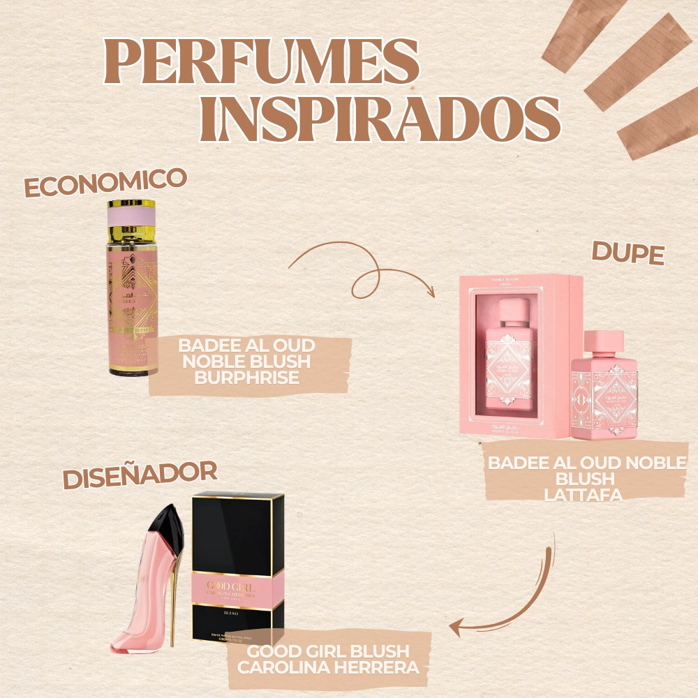 SPRAY PERFUMADO CONCENTRADO BADE AL OUD NOBLE BLUSH BURPHRISE 250ML (M) (DUPE LATTAFA BADEE AL OUD NOBLE BLUSH EDP)