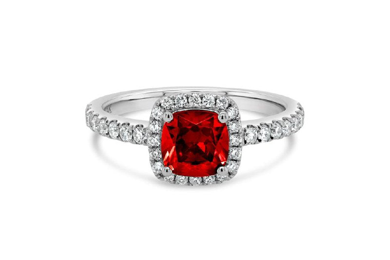 PANI1735D ANILLO PIEDRA CUADRADA ROJA PANDORA, PLATA 925