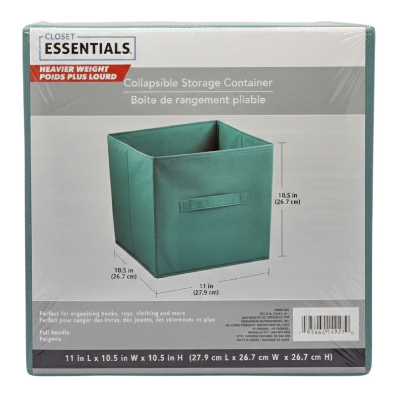 ORGANIZADOR CAJA DE ALMACENAMIENTO PLEGABLE, CESTA PARA LIBROS, JUGUETES, ROPA Y MAS CLOSET ESSENTIALS 26.7CMX27.9X26.7CM