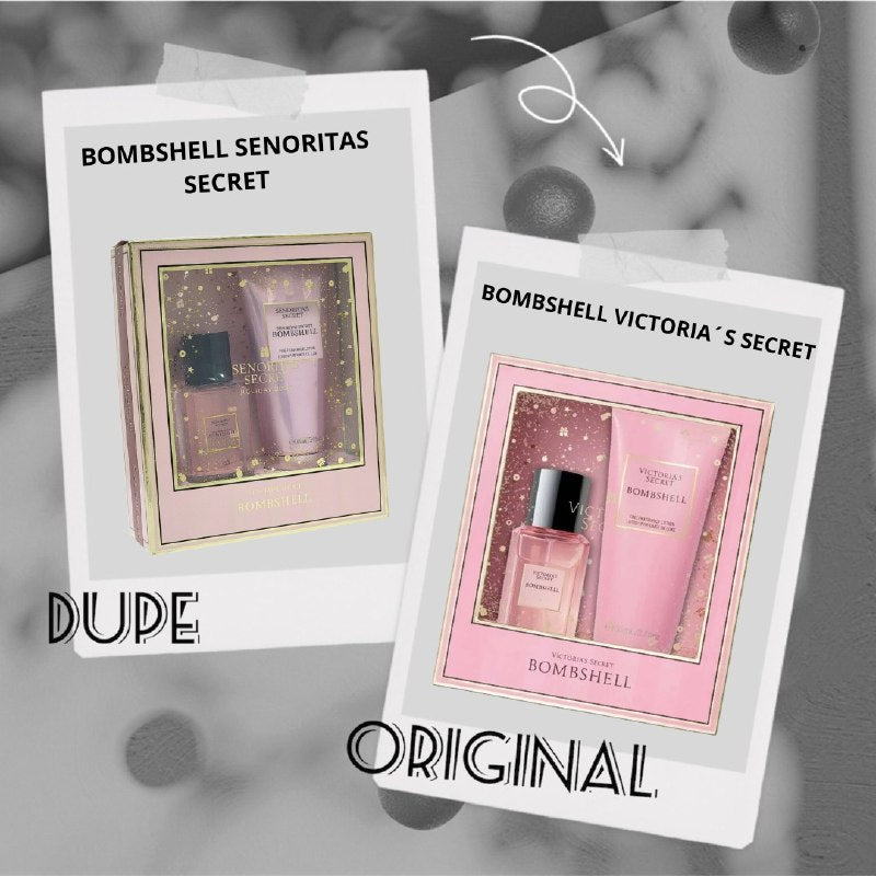 SET BOMBSHELL SENORITAS SECRET SPLASH 75ML, BODY LOTION 100ML (M) (AROMA SIMILAR VS BOMBSHELL)