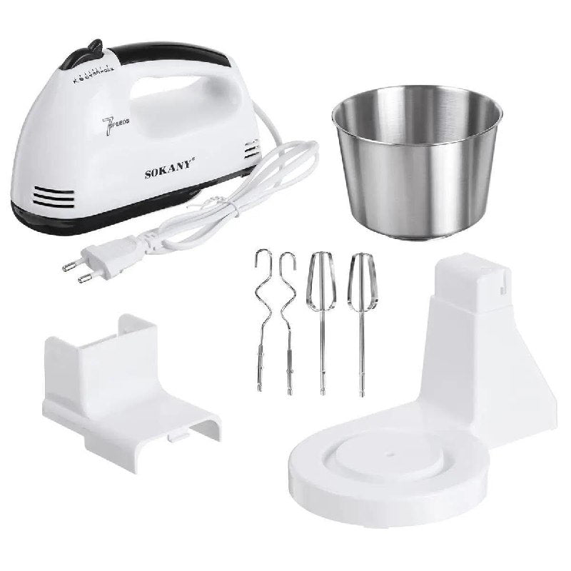 BATIDORA ELECTRICA 5 VELOCIDADES ACERO INOXIDABLE 250W SK-6620 SOKANY