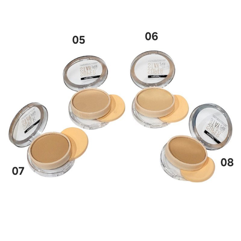 BASE DE MAQUILLAJE EN POLVO HIBRIDA ASPECTO MATE DE LARGA DURACION MINISTAR 8G (DUPE DE MAYBELLINE)