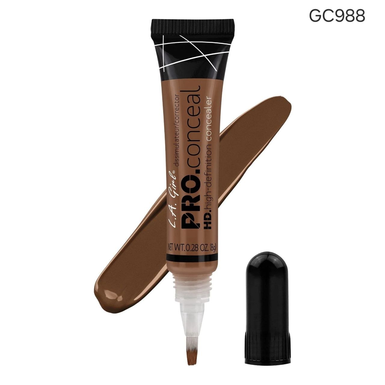 CORRECTOR LÍQUIDO TONO GC988 DARK COCOA PRO CONCEAL L.A. GIRL 8G