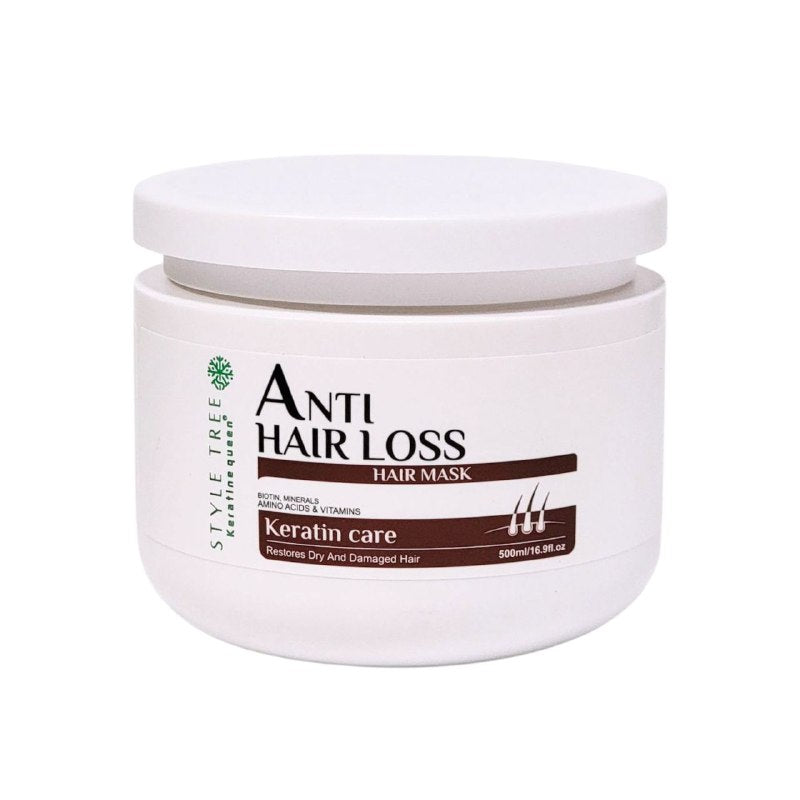 MASCARILLA PARA EL CABELLO ANTICAIDA CON BIOTINA MINERALES AMINOACIDOS Y VITAMINAS FORMULADA PARA RESTAURAR EL CABELLO SECO Y DAÑADO KERATINE QUEEN 500ML