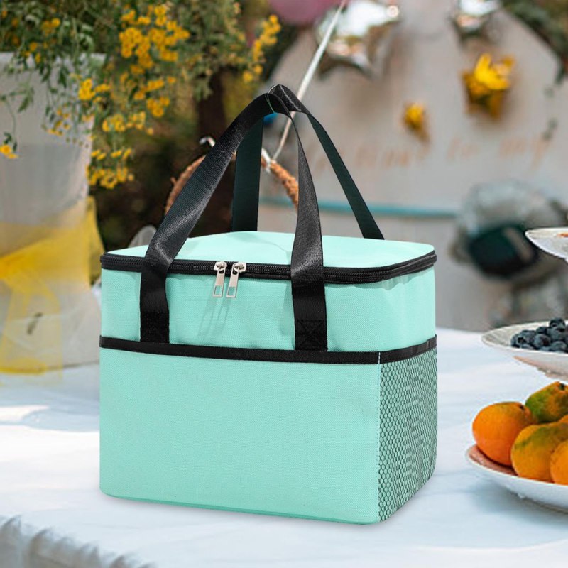 LONCHERA TERMICA PORTATIL PARA ALIMENTOS, LONCHERA BOLSA FACIL DE LLEVAR 5 COLORES 25X20CM
