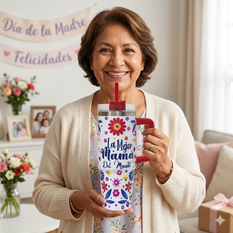 TERMO PORTATIL DE ALTA RESISTENCIA DE ACERO INOXIDABLE DEL DIA DE LAS MADRES 900ML