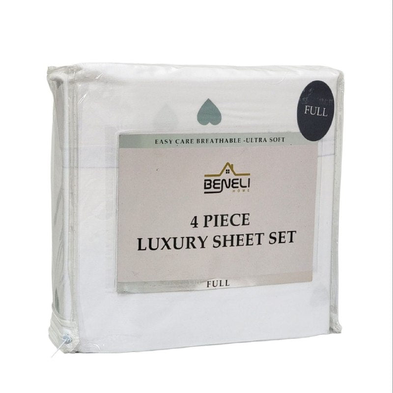 JUEGO DE SABANAS DE LUJO TAMAÑO FULL DE 4PCS BENELI HOME