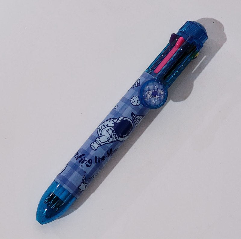 LAPIZ TINTA BOLIGRAFO MULTICOLOR 8 EN 1, DISEÑO DE ASTRONAUTA SHENCHAO EIGH COLOR PEN